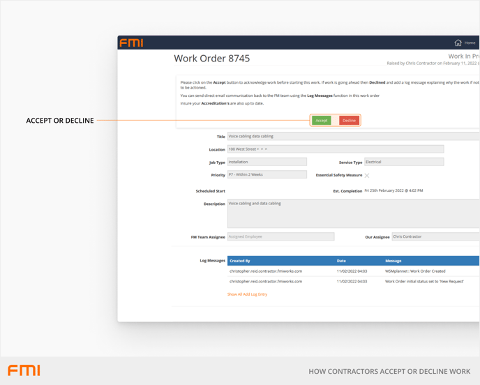 How Contractors Accept or Decline Work - Accept