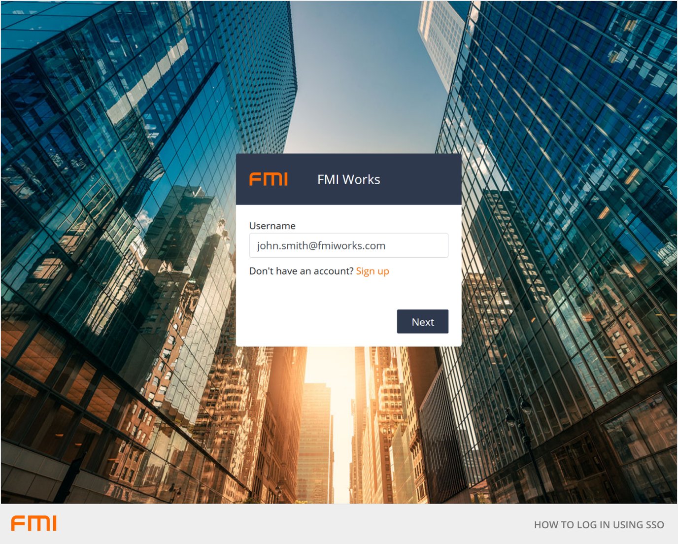 How to log in using sso