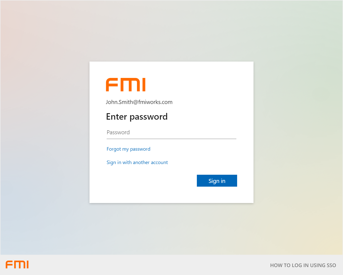 Log In Using Sso
